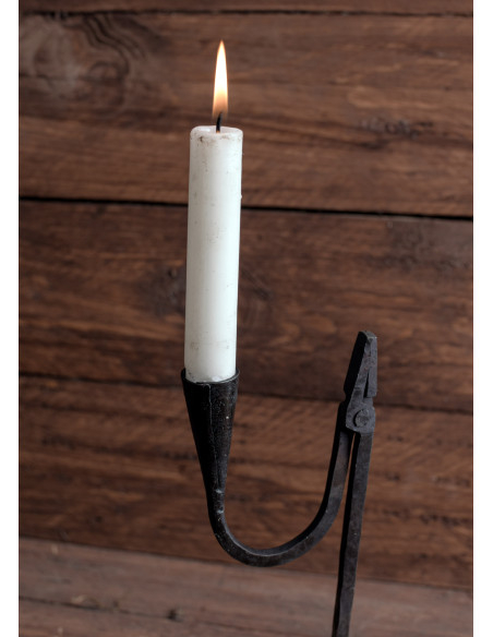 Hand-forged reed candelabrum with a...