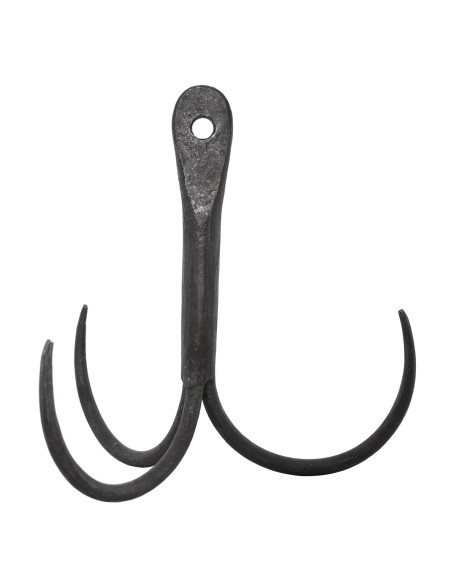 Medieval gripping hook, forged steel...