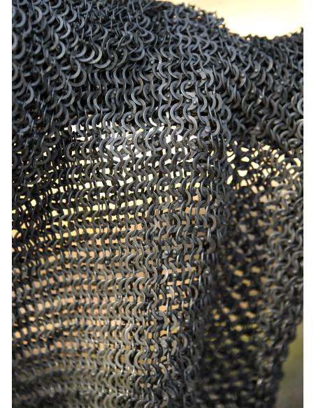 Chainmail leg armor, flat riveted rings