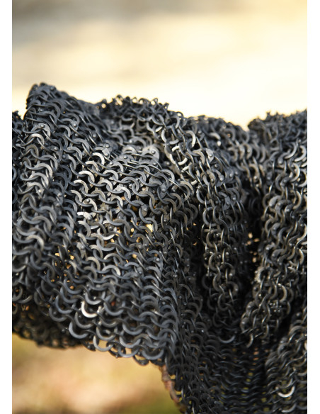 Chainmail leg armor, flat riveted rings