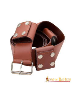 Handmade leather belt for LARP and Cosplay 2