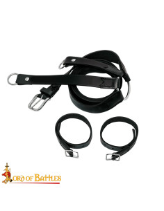 Medieval leather shoulder holster for hanging swords,... 2