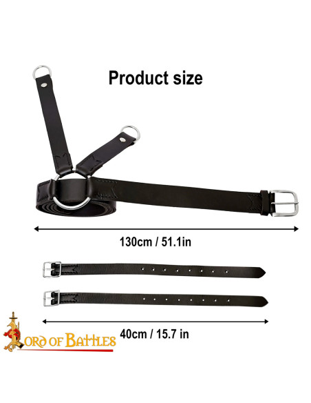 Medieval leather shoulder holster for...