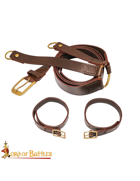 Medieval leather baldric for hanging...