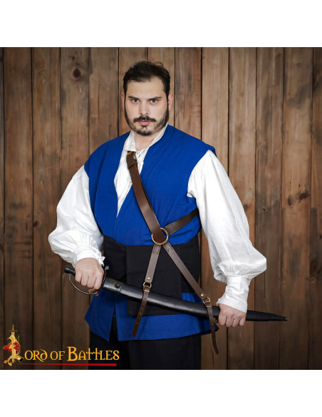 Medieval leather baldric for hanging...