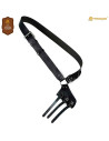 Medieval black leather hanger for sword, left hand