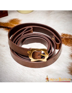 Medieval leather sheath for Roman sword, brown color 2