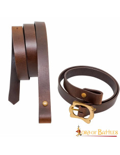 Medieval leather sheath for Roman sword, brown color