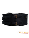 Wide warrior belt handmade, black color