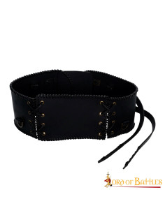 Wide warrior belt handmade, black color 2