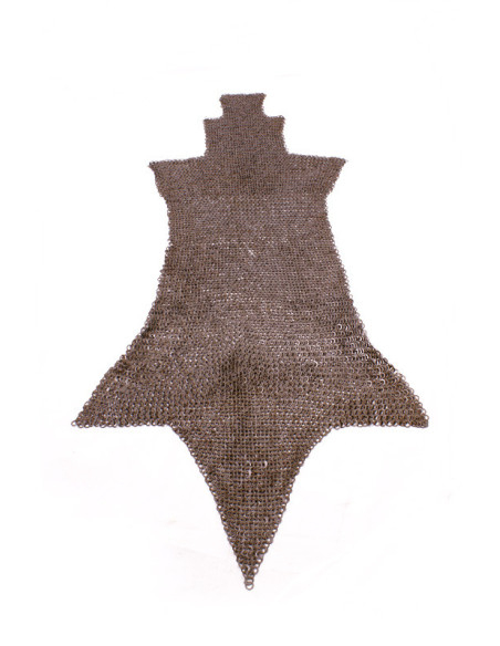 Mesh leg protection with riveted...