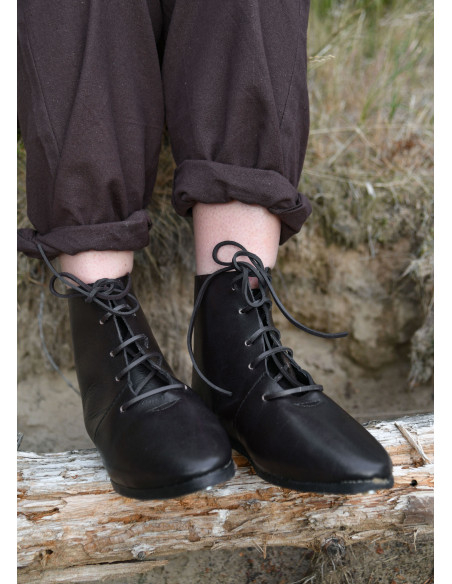 High medieval lace-up shoes