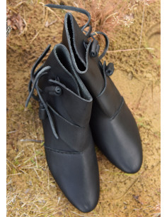 Early Medieval Viking Shoes Jorvik, black 2