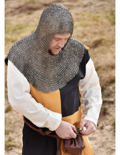 Medieval flat ringed soldered helmet 2