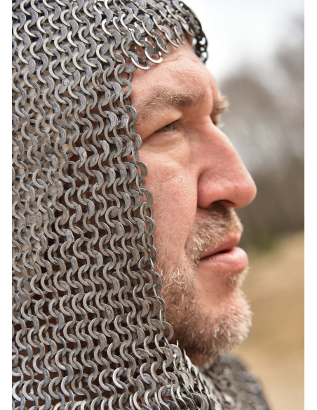 Medieval flat ringed soldered helmet