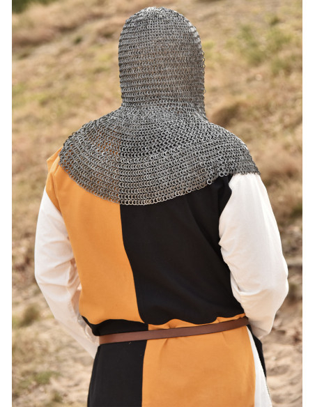 Medieval flat ringed soldered helmet