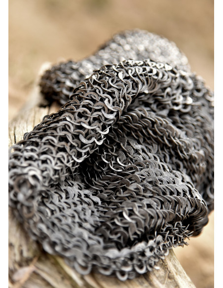 Medieval flat ringed soldered helmet