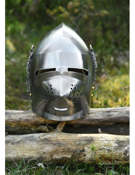 Sabre-tooth muzzle helmet, 14th... Sabre-tooth muzzle helmet, 14th...