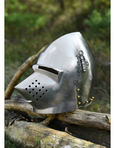 Sabre-tooth muzzle helmet, 14th century, 2 mm steel. 2