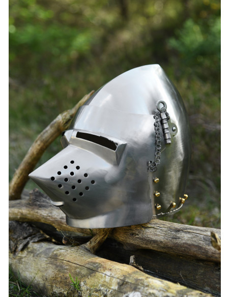 Sabre-tooth muzzle helmet, 14th... Sabre-tooth muzzle helmet, 14th...