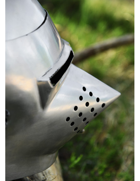 Sabre-tooth muzzle helmet, 14th... Sabre-tooth muzzle helmet, 14th...