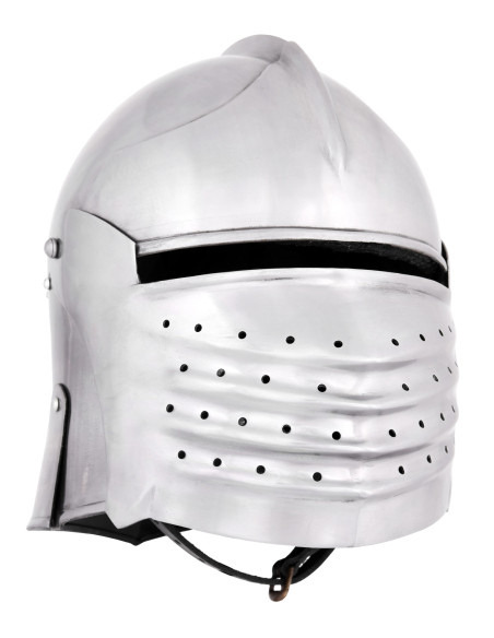 Medieval headpiece with visor, year 1490