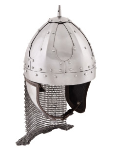 Spangenhelmet helmet with earguards and Aventail