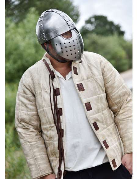 Crusader Spangenhelm helmet with visor