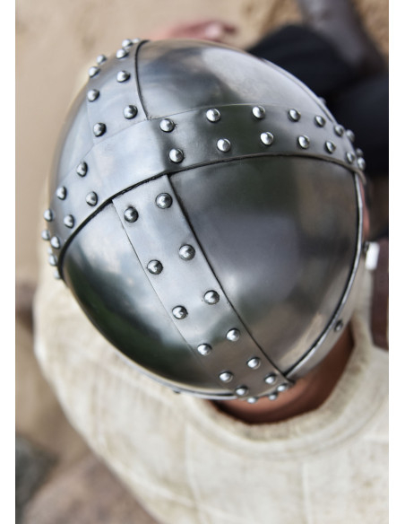 Crusader Spangenhelm helmet with visor