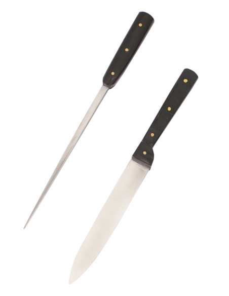 Medieval table knife with punch,...