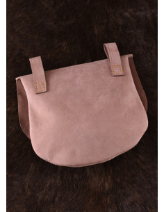 Leather bag with belt loops, curved shape 2