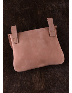 Leather bag with belt loops, square shape 2