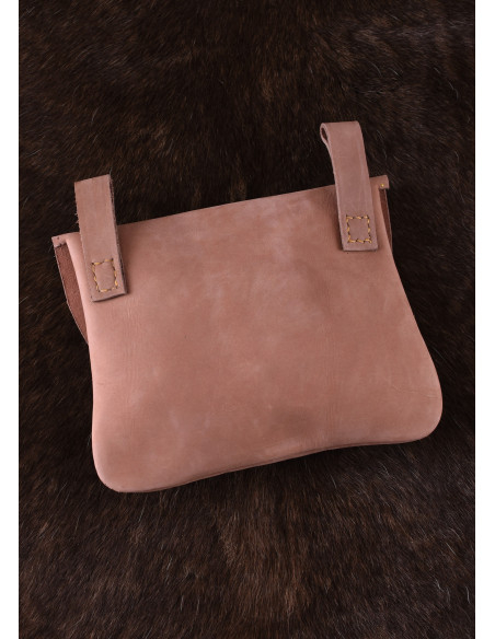 Leather bag with belt loops, square... Leather bag with belt loops, square...