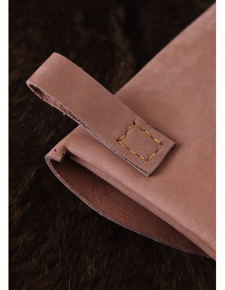 Leather bag with belt loops, square... Leather bag with belt loops, square...