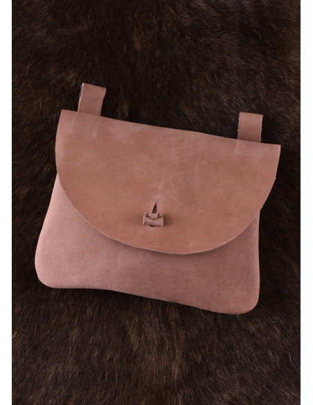 Leather bag with belt loops, square... Leather bag with belt loops, square...