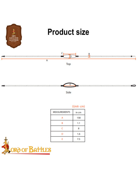 Balearic sling with braided laces