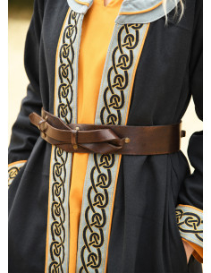 Medieval Brown Leather Belt with Knot