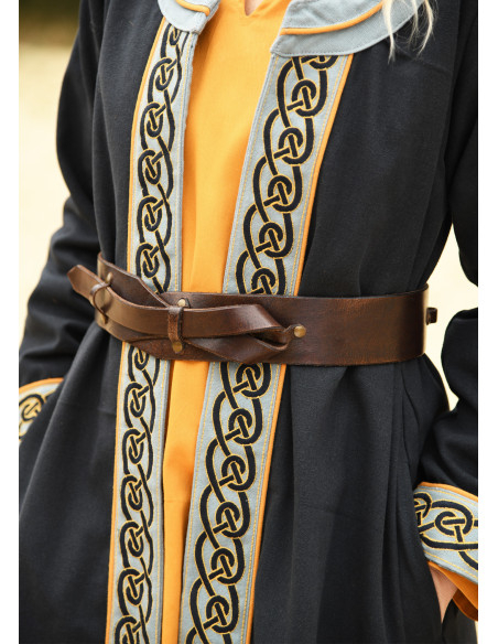 Medieval Brown Leather Belt with Knot