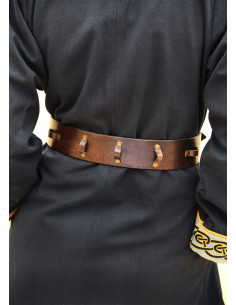 Medieval Brown Leather Belt with Knot 2