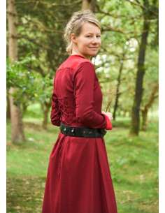 Medieval black leather tied belt 2