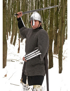 8 mm ring chainmail shirt. Riveted model Haubergeon 2