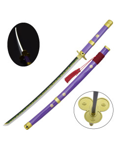 Violet Enma Zoro Katana with LED Bamboo