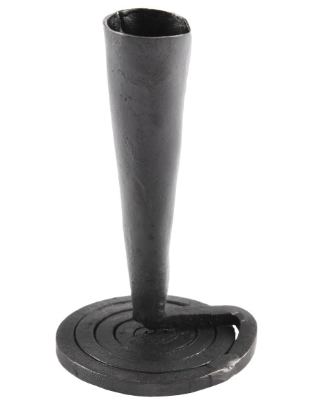Hand-forged candelabrum with a spiral...