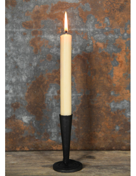 Hand-forged candelabrum with a spiral...