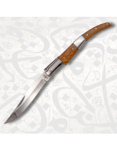 Arab pocket knife from the Seda Amber series, olive wood...