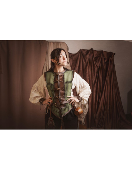 Short medieval leather jerkin in...