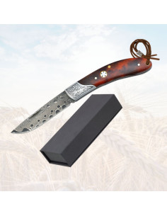 Albainox Field Knife, Damascus blade (16.80 cm.)
