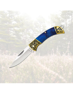 Albainox Field Knife, blue acrylic model (11.30 cm.)