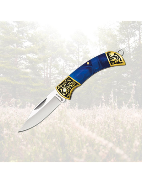 Albainox Field Knife, blue acrylic...
