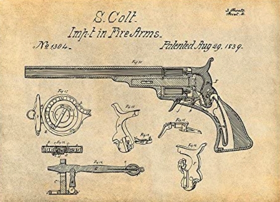 Despiece Colt 45. Año 1839